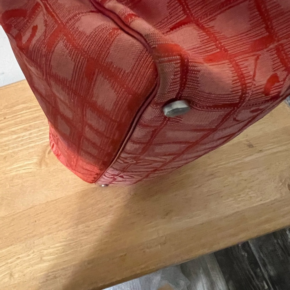 Chanel Red New Travel Line Nylon Tote - Picture 6 of 13